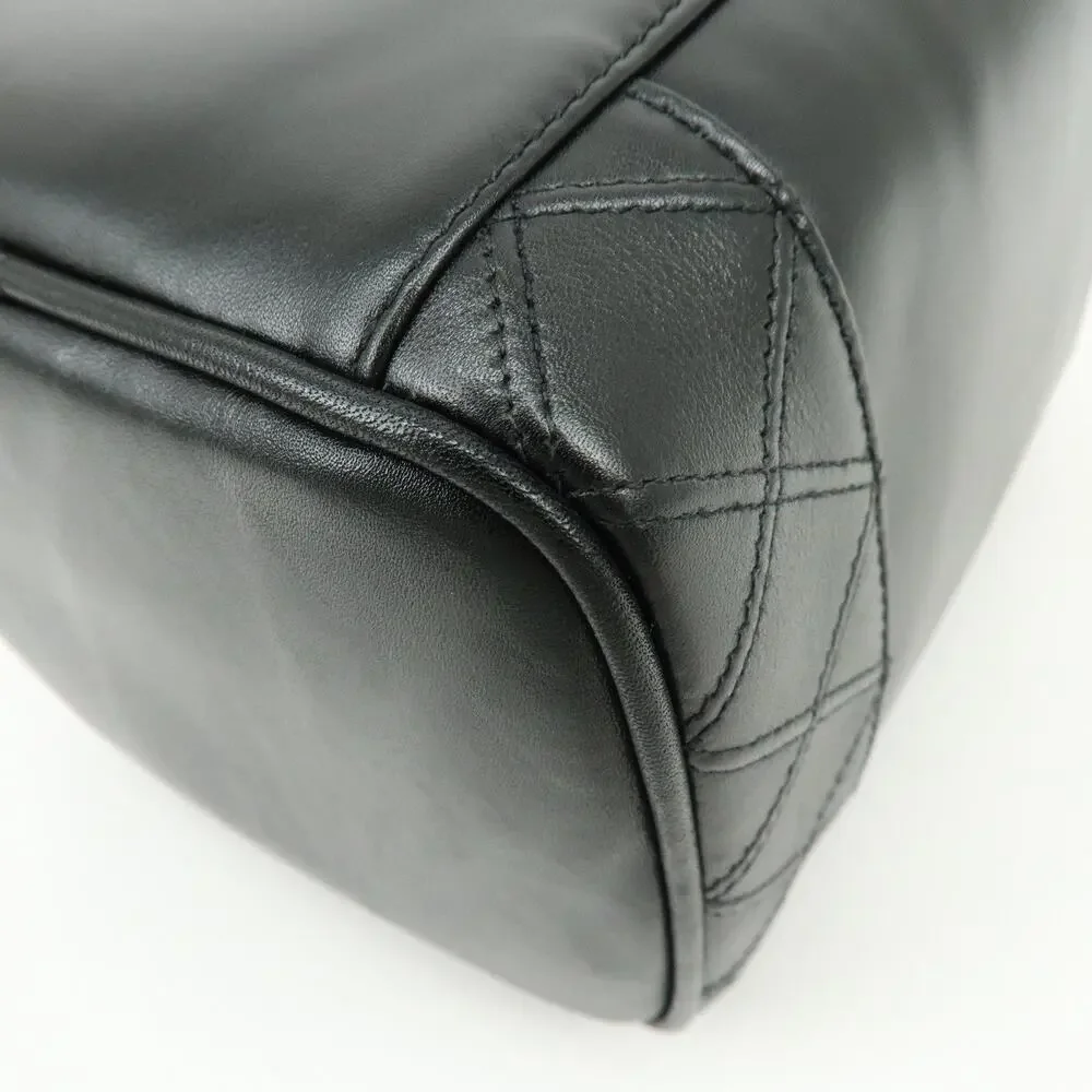 Chanel Vanity Case Lambskin Cosmetic Pouch Black